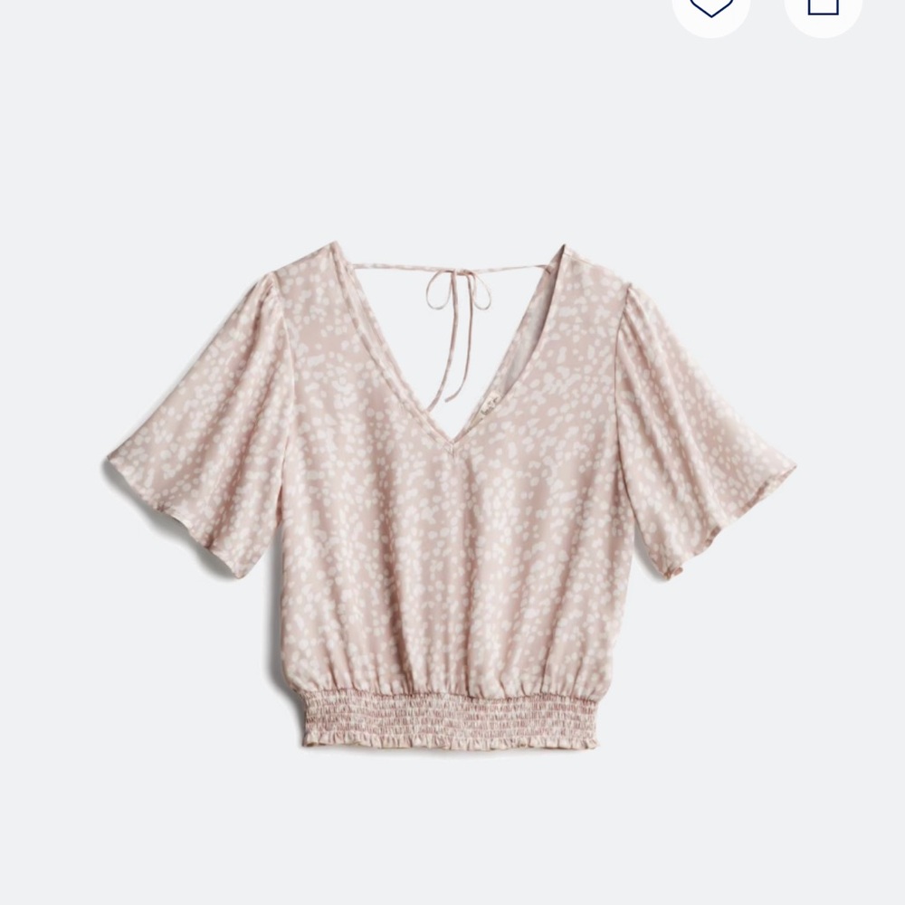 Floral V-Neck Blouse - Cream